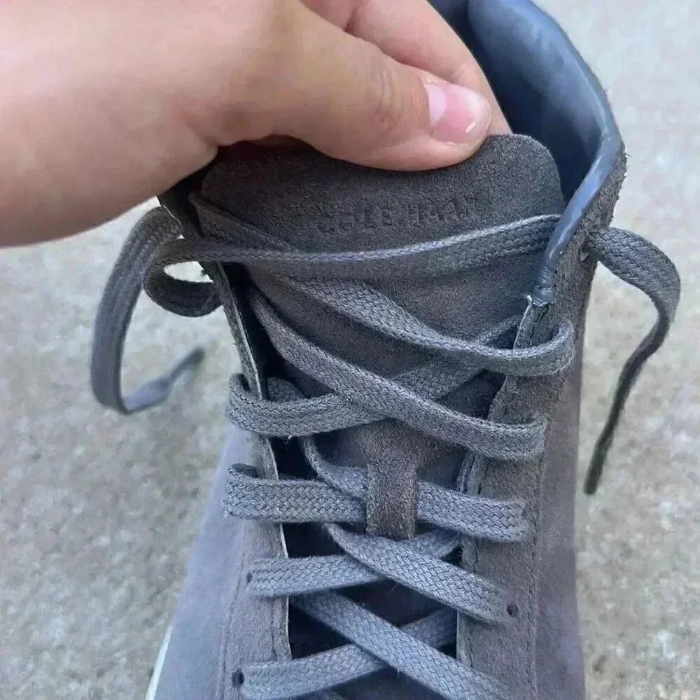 Cole Haan Gray Crosscourt High Top Sneakers- Women - Picture 11 of 12